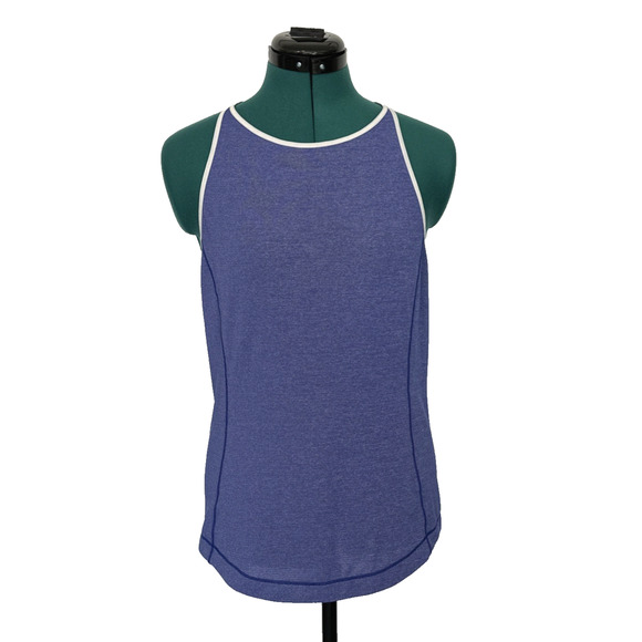 Lululemon Women’s Time To Sweat Tank Top My Race My Pace Running Gym Blue Size 6 - Picture 2 of 8